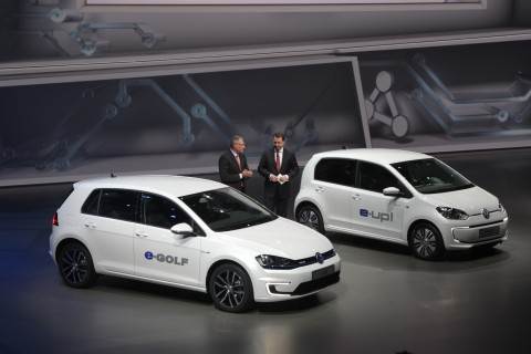 Volkswagen's e-Golf and e-Up unveiled